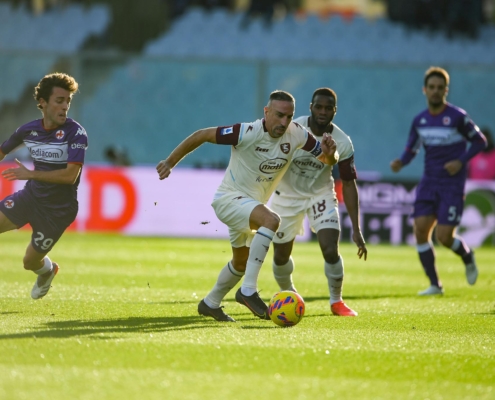 Ribery in azione in Fiorentina Salernitana