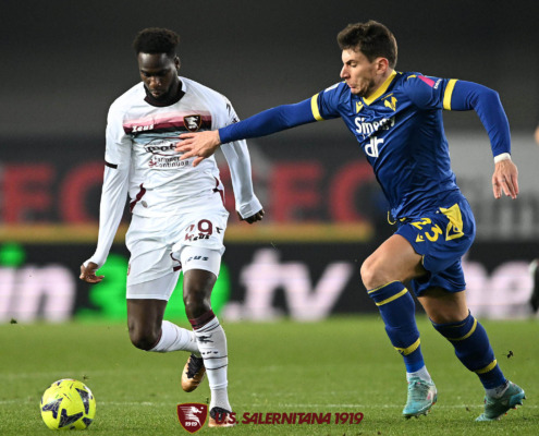 Verona - Salernitana una fase del match