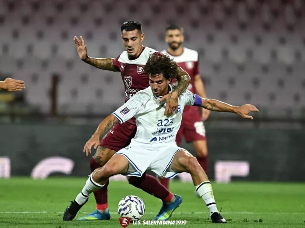 Fase di gioco di Salernitana - Union Brescia Fase di gioco di Salernitana - Union Brescia